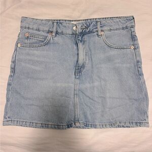 Mango Mini Denim Mini Skirt Small